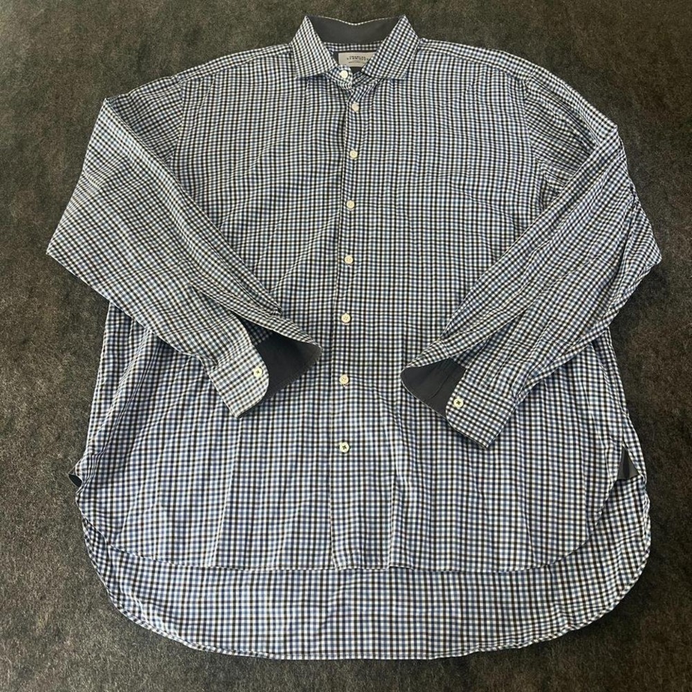 Charles Tyrwhitt button‎ down plaid shirt mens 18/37 in